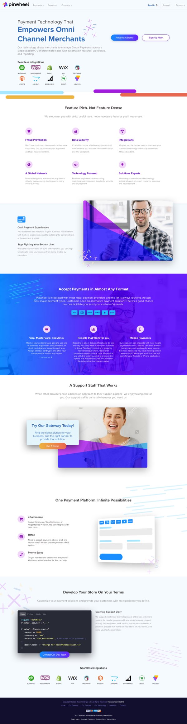 pinwheel landing page
