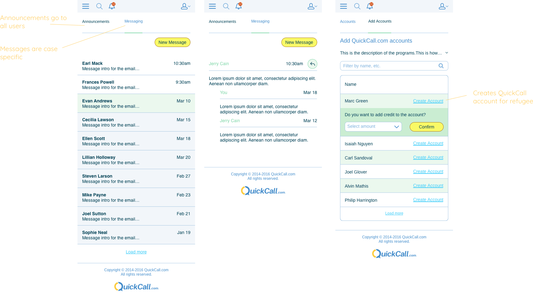 admin interface