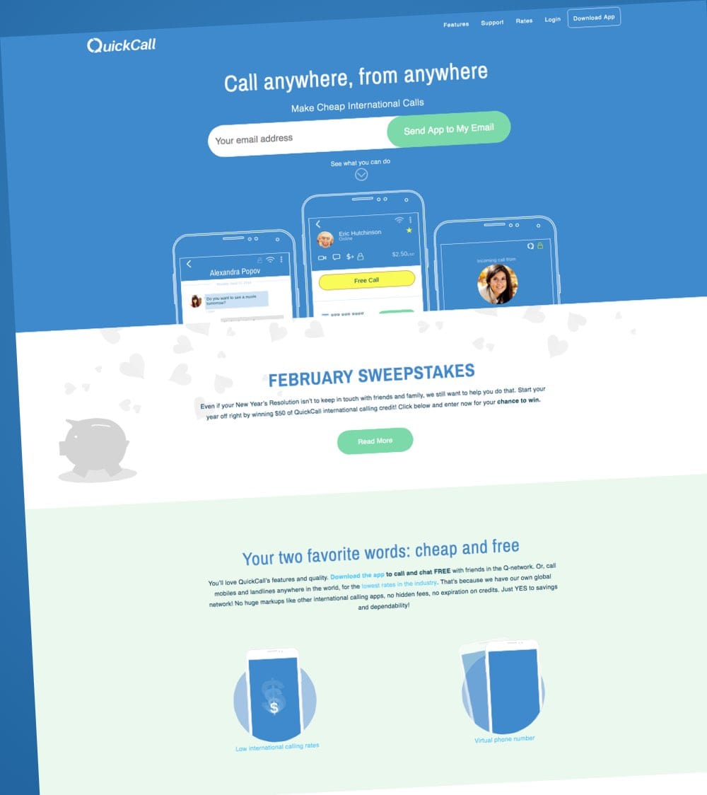 QuickCall Website