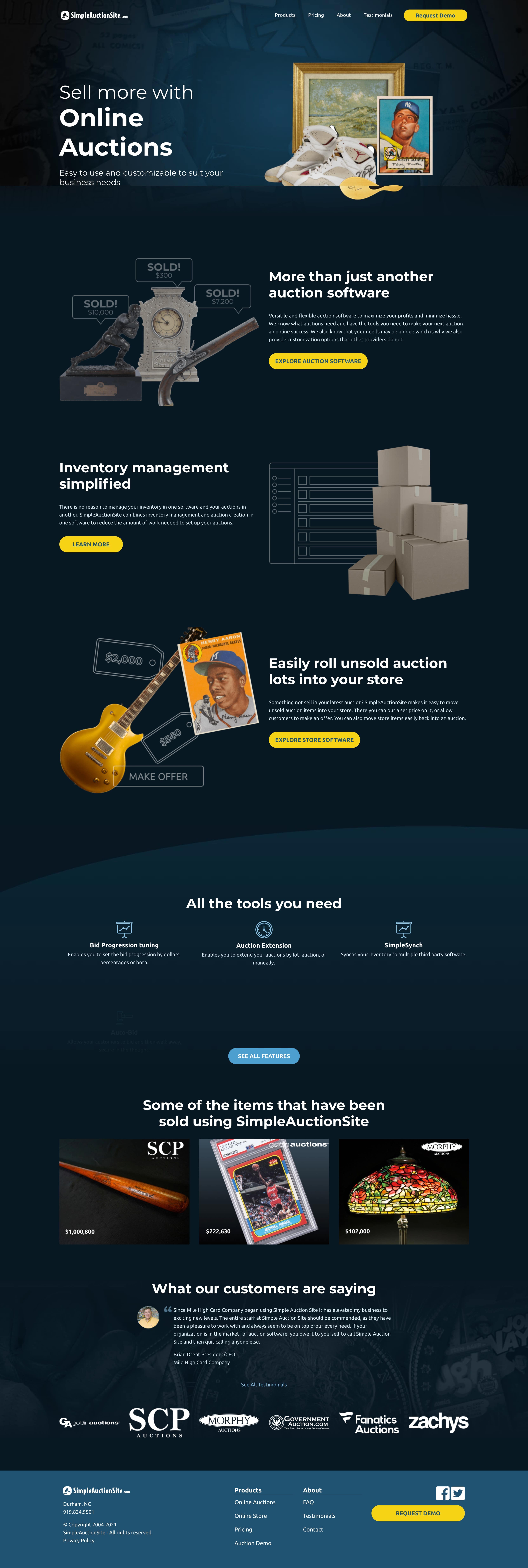 Simple Auction Site
