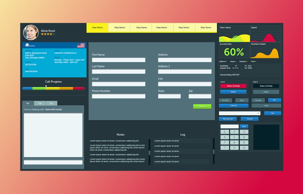 Telemarketer interface